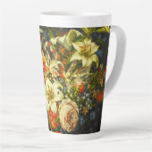 Tasse Latte Vie morte avec fleurs et fruits (Angle droit)