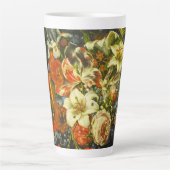 Tasse Latte Vie morte avec fleurs et fruits (Devant)