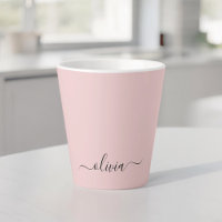 Vierge rose moderne Script Girl Monogramme Nom