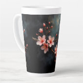 Tasse Latte Vietnamese Peach Blossom Art (Angle gauche)