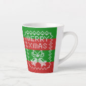 Tasse Latte Vilain pull motif sonnettes Joyeux fils Xmas (Droite)