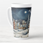 Tasse Latte Village de Noël (Angle gauche)