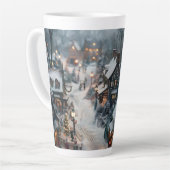 Tasse Latte Village d'hiver (Angle gauche)
