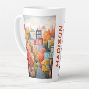 Tasse Latte Ville colorée