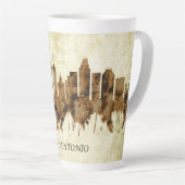 Tasse Latte Ville de San Antonio Texas (Angle droit)