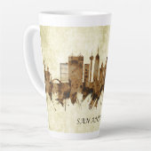 Tasse Latte Ville de San Antonio Texas (Angle gauche)