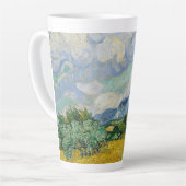 Tasse Latte Vincent van Gogh - Le champ de blé avec les cyprès (Angle gauche)