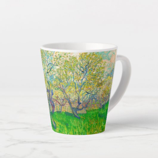 Tasse Latte Vincent van Gogh Orchard à Blossom (Angle droit)