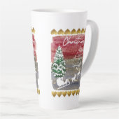 Tasse Latte Vintage Christmas trees  (Angle droit)