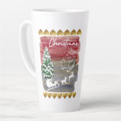 Tasse Latte Vintage Christmas trees  (Angle gauche)