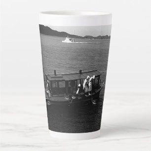 Tasse Latte Vintage Japan Mie Mikimoto Island Pearl diver boat