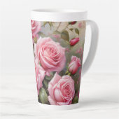 Tasse Latte Vintage Pink Roses (Angle droit)