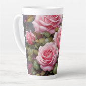 Tasse Latte Vintage Pink Roses (Angle gauche)