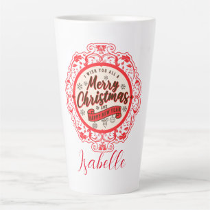 Tasse Latte Vintage rétro Joyeux Noël