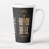 Tasse Latte Vintage Rock & Roll Gold (Droite)