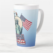 Tasse Latte Vintage, Statue de la Liberté (Angle droit)