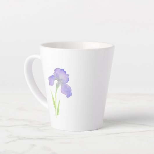 Tasse Latte Violet Iris (Angle gauche)