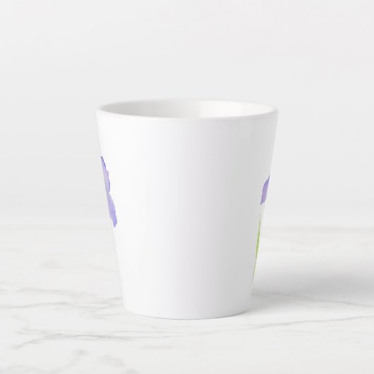 Tasse Latte Violet Iris (Devant)