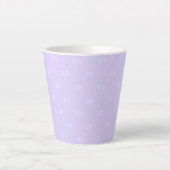 Tasse Latte Violet lavande monogramme initiales motif (Devant)