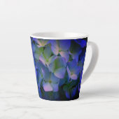 Tasse Latte Violet violet rose bleu hydrangée maman fleur (Angle droit)
