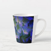 Tasse Latte Violet violet rose bleu hydrangée maman fleur (Droite)
