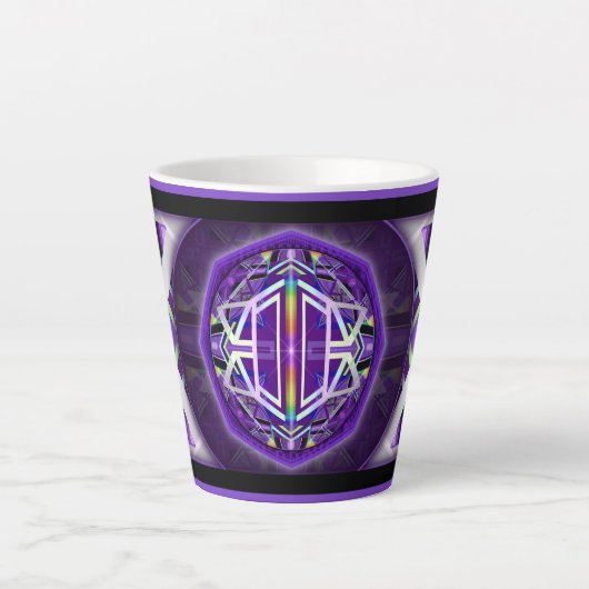 Tasse Latte Violet W3 (Devant)