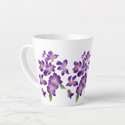 Tasse Latte Violette Vintage violette violette (Angle gauche)