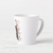 Tasse Latte Violon aux fleurs. (Angle droit)