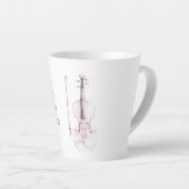 Tasse Latte Violon Rose Blush (Angle droit)