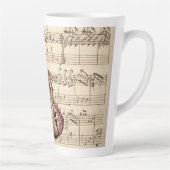Tasse Latte Violon vintage et Partition (Droite)