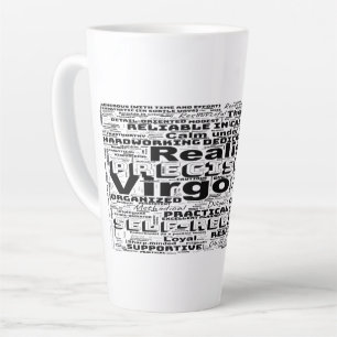 Tasse Latte Virgo Zodiac Mot Cloud Inspiration