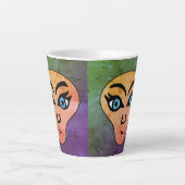 Tasse Latte visage d'alien (Devant)