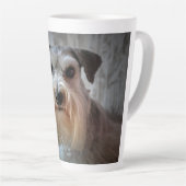 Tasse Latte Visage de chien Schnauzer (Angle droit)