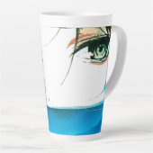 Tasse Latte visage de femmes abstraites (Angle droit)