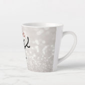 Tasse Latte Visage de renne adorable, Bokeh (Droite)