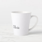 Tasse Latte Visage personnalisé Cheetah (Droite)