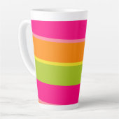 Tasse Latte Vivid, mignon rose, vert, orange et jaune (Angle gauche)