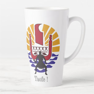 ☕ Tasse Latte Vlag Polynesisch "koffie". Taofe." Mok