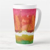 Tasse Latte Voile Ciel rouge (Angle droit)