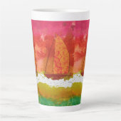 Tasse Latte Voile Ciel rouge (Devant)