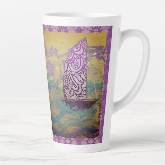 Tasse Latte Voile de lavande (Droite)
