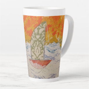 Tasse Latte Voile florale