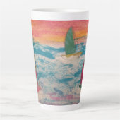 Tasse Latte Voile Orange Ciel (Devant)