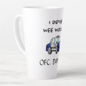 Tasse Latte Voiture de police personnalisée (Angle gauche)