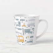 Tasse Latte Voitures mignonnes dans le Motif de la circulation (Droite)