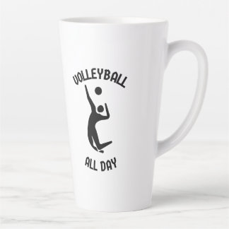 Tasse Latte Volley-ball toute la journée