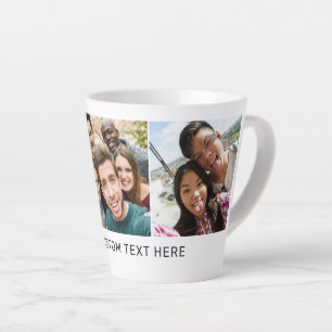 Tasse Latte VOS photos et texte tôlerie personnalisée en lat