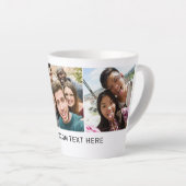 Tasse Latte VOS photos et texte tôlerie personnalisée en latte (Angle droit)