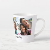 Tasse Latte VOS photos et texte tôlerie personnalisée en latte (Droite)