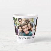 Tasse Latte VOS photos et texte tôlerie personnalisée en latte (Devant)